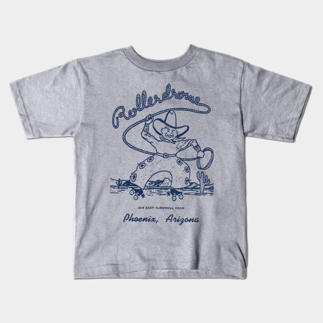 Rollerdrome Phoenix Arizona Vintage Roller Rink Kids T-Shirt by darklordpug